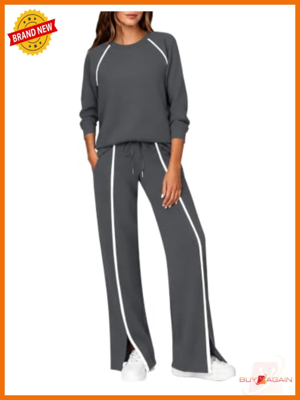 Wide Leg Lounge Set 2 Piece Soft Tencel Drawstring Pants Travel Outfit